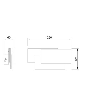 TAHITI XL * APLIQUE MEDIANO LED CUADRADOS 12W - NEGRO - 3000K